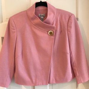 Lilly Pulitzer Pink Cropped Wool Jacket
